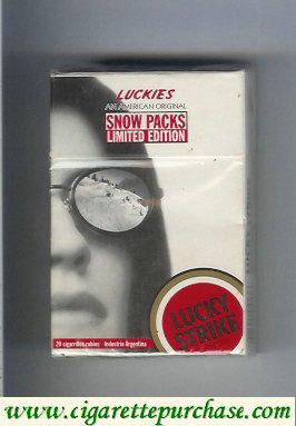 Lucky Strike Luckies Snow Packs Limited Edition cigarettes hard box